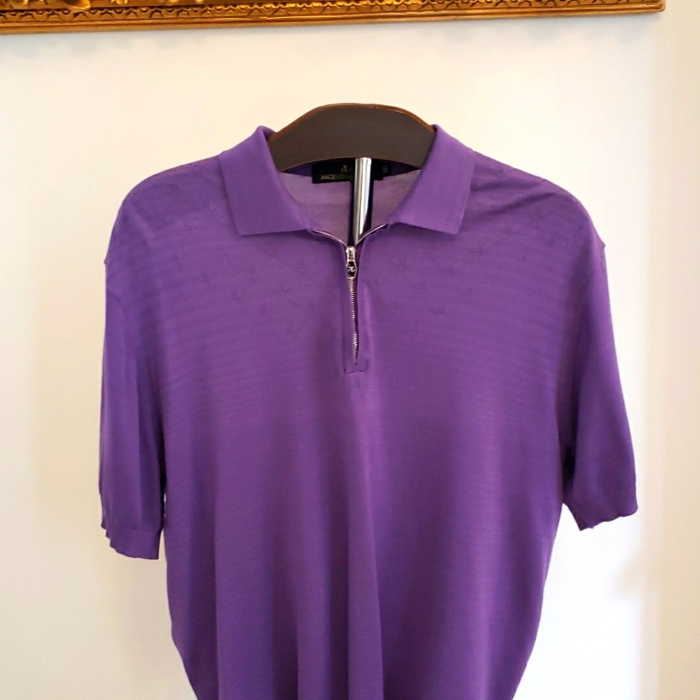 80% off ANGELO GALASSO mens polo type shirt